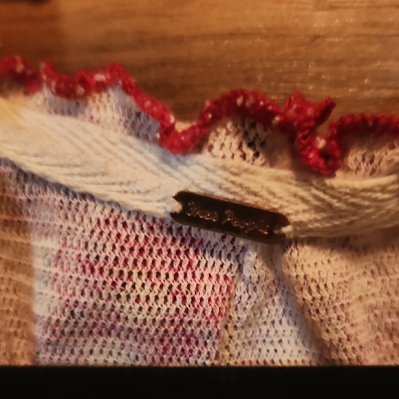 Free People Red Ruffled Ruched Bodysuit - Picture 2 of 5